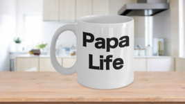 Papa Life White Coffee Cup Grandpa Dad Bonus Step Father - £14.46 GBP+