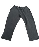 Vtg Ralph Lauren Polo Sleepwear Pants Large Fleece Gray Sweatpants Wide ... - $28.49