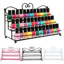 3 Layer Heart Nail Polish Shelf Cosmetic Display Stand Holder Rack Organizer  - $14.99