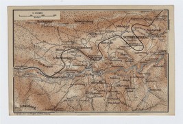 1910 ANTIQUE MAP OF SCHREIBERHAU SZKLARSKA PORĘBA SILESIA GERMANY POLAND  - $571.44 MXN