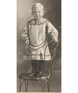 B&amp;W Photo Of A Cute Blonde Victorian Boy In A Dress - £5.97 GBP