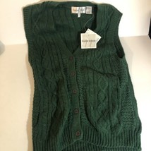 Vintage Baxter &amp; Wells Sweater S Green Sleeveless Sh3 - £6.99 GBP