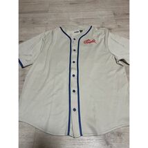 Chevrolet 11 Baseball Jersey Men's XL Beige Blue Red NWT GM Camaro Corvette - $28.21