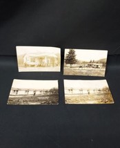 Old Photo Postcards Lot Of 4 RPPC Long Pine Cabins Texaco Gas Bloomfield... - £36.90 GBP