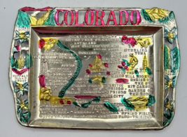 Vintage Colorado Metal Ashtray Jewlery Tray Souvenir SKUPB184 - £27.32 GBP