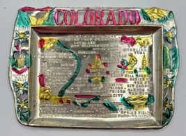 Vintage Colorado Metal Ashtray Jewlery Tray Souvenir SKUPB184 - £27.02 GBP