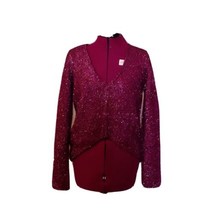 Lovers + Friends Gerona Sweater Magenta Glitter Women Size XS Crop - £81.80 GBP