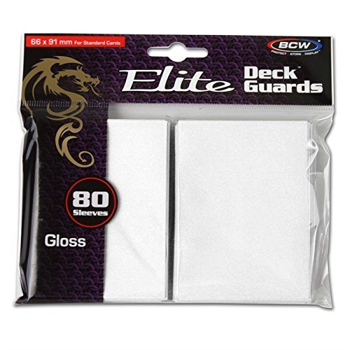 Elite Deck Guards 80-pack Sleeves: Glossy White