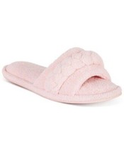 Charter Club Womens Terry Braided Band Slide Slippers Pink 11–12 - $18.09