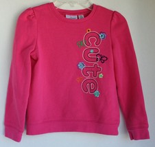 jumping beans Pink Sweatshirt Top with Puffed Sleeve and stitched “cute” 6X - $7.91