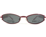 EasyFlip Eyeglasses Frames MOD Q4080 30 Red Pink Oval w Clip On Lenses 5... - $55.91