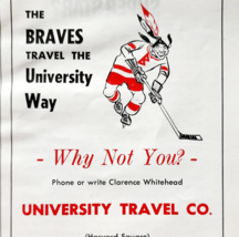 1971 University Travel Co Red Line Subway Advertisement Boston Braves DWF21 - $465.81 MXN