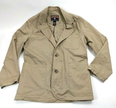 DULUTH Trading Khaki Fire Hose Canvas Presentation Field Jacket Sport Coat Med - £27.33 GBP
