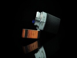 Brizard and Co Dakota Black & Ebony Venezia " Fountain Flame Pocket Lighter NIB image 13
