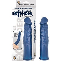 The Great Extender 7.5in Penis Sleeve Silicone Blue - £24.73 GBP