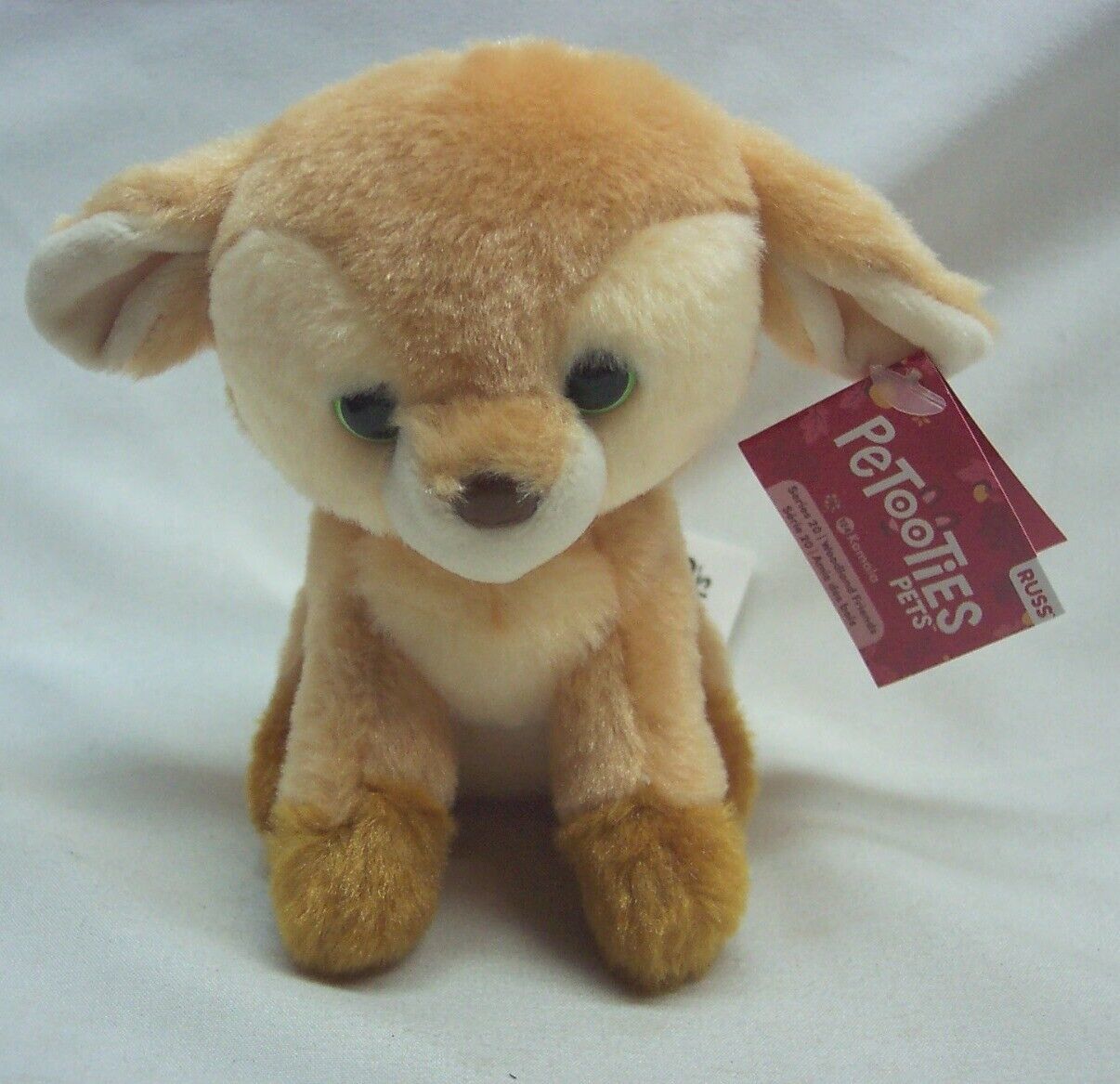 RUSS Petooties Pets Series 20 SOFT KAMALA THE DEER 4&quot; Plush STUFFED ANIM... - $14.85
