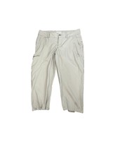 Magellan Outdoors Womens Capri Pants Size Small Khaki Hiking Pockets - £14.98 GBP