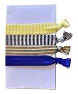 Elastic Hair Tie Ponytail Holder No Crease FOE 4 Pack 'Nautical’ - £3.95 GBP