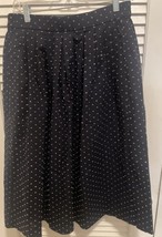 NWT J. Crew Clip Dot Midi Skirt In Navy And White Size S - £38.99 GBP