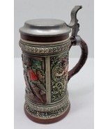 Vtg Antique Old Gerz Lidded Beer Stein Mug West Germany Cherub Hunters i... - $46.42 CAD