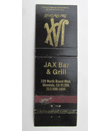 Jax Bar &amp; Grill - Glendale, California Restaurant 20 Strike Matchbook Co... - £1.38 GBP