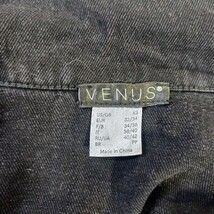 Venus Women's Size XS Black & Blue Embellished  Button Up Shirt Denim Jacket  image 4
