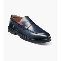 Stacy Adams Hayes Moc Toe Penny Slip On Shoes Leather Navy 25735-410 image 5
