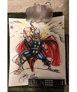 Thor - Color Hand sketch - Original Comic Art Hand signed 200 Comic Conv... - £58.95 GBP