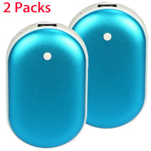 2x Pocket Electric Hand Warmer Rechargeable 5000mAh USB Heater Power Ban... - £36.05 GBP