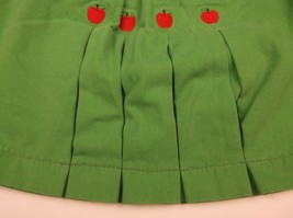 HANDMADE UPCYCLED KIDS PURSE GREEN SKIRT APPLES 5 COMPARTMNT 15X11 INCHE... - £7.80 GBP