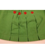 HANDMADE UPCYCLED KIDS PURSE GREEN SKIRT APPLES 5 COMPARTMNT 15X11 INCHE... - £7.85 GBP