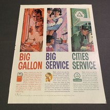Vintage Print Ad Cities Service Gas Big Gallon Gasoline Ephemera 10 3/8 ... - £7.67 GBP