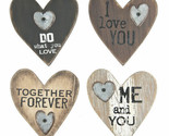 Ganz Wooden Love Heart Refrigerator Magnets Set of 4 NWT - £12.84 GBP