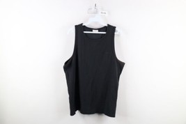 Vtg 90s Speedo Mens Medium Faded Thermal Waffle Knit Tank Top T-Shirt Black USA - £27.14 GBP