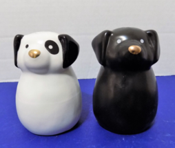 NEW  Modern Ceramic Dogs Salt and Pepper Shakers Puppys Figurine - £9.74 GBP