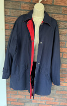 London Fog Limited Edition XL Overcoat Rain Jacket Coat Snap Over Zip Li... - $25.65