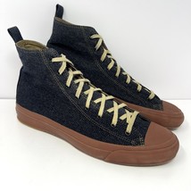 The Hill-Side Men’s Heavyweight Covert Twill High Top Retro Sneaker Sz 1... - $74.20