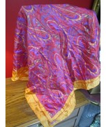 Bill Blass silk scarf purple tones 29in - £23.37 GBP