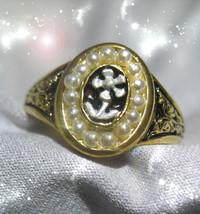 Haunted Mourning Ring Halloween Alexandria Secret Closure Collection Magick - £179.97 GBP