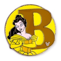 Beauty and the Beast Disney Pin: Belle B Monogram, Alphabet Letter - £15.61 GBP
