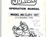 Donkey Kong Junior Operation Manual and Schematics Nintendo Model DJR1-18T - $54.39