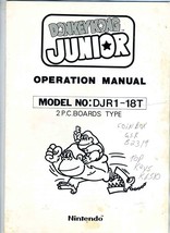 Donkey Kong Junior Operation Manual and Schematics Nintendo Model DJR1-18T - $54.39