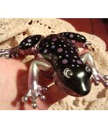 Purple Chrome FROG Froggo Dotted Themed Mixed Media Desk Buddies Unique ... - €13,72 EUR