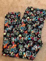 TC2 Lularoe Halloween leggings - Frankenstein &amp; Bride Heads - Tall &amp; Curvy Plus - £14.80 GBP