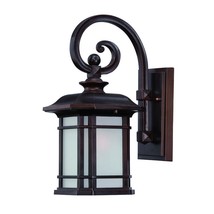 Antique Bronze Frosted Linen Glass Lantern Wall Light - $188.37