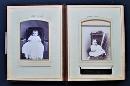 Antique Photograph Album Ny Baldwin Wright O&#39;dell Cook Decker Edick Bouck Brown - £257.99 GBP