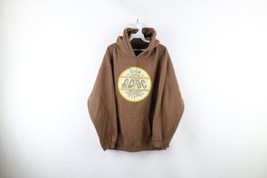 Vintage Y2K 2005 Mens Large Faded Spell Out ACDC High Voltage Band Hoodie Brown - £62.53 GBP