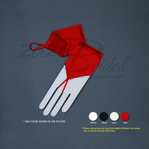 STRETCH SATIN FINGERLESS GLOVES WRIST LENGTH - VARIOUS COLORS - $12.99