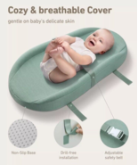 Blissful Diary Sage Green Contoured Changing Pad - Washable Cover 32” × 16” - $407.71 MXN