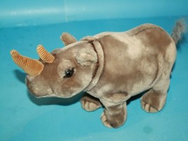 Im Rusty the Rhino 11&quot; Jungle Joes Safari Friends Talking Gray Plush Stuffed Toy - £10.61 GBP